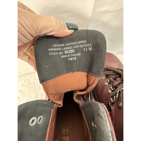 Timberland Euro Hiker  Boots Men\'s  Burgundy Size 11 Medium